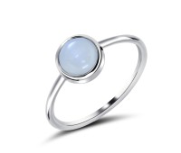 White Moonstone Silver Rings NSR-2465-WM